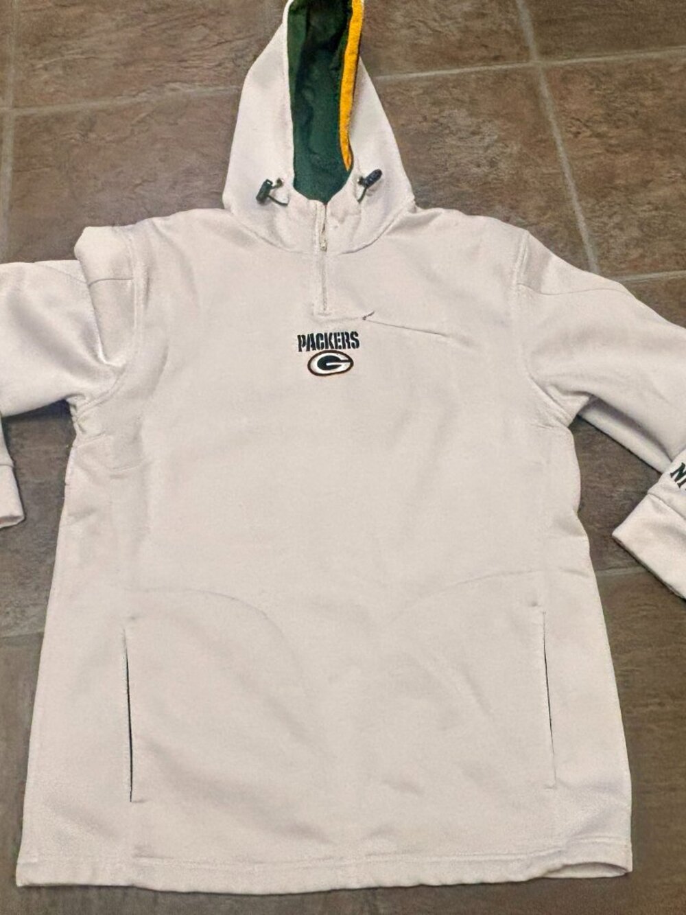 ~~Green Bay Packers M/L Hoodie White NFL Football Pullover Sweatshirt..VGUC!!!**